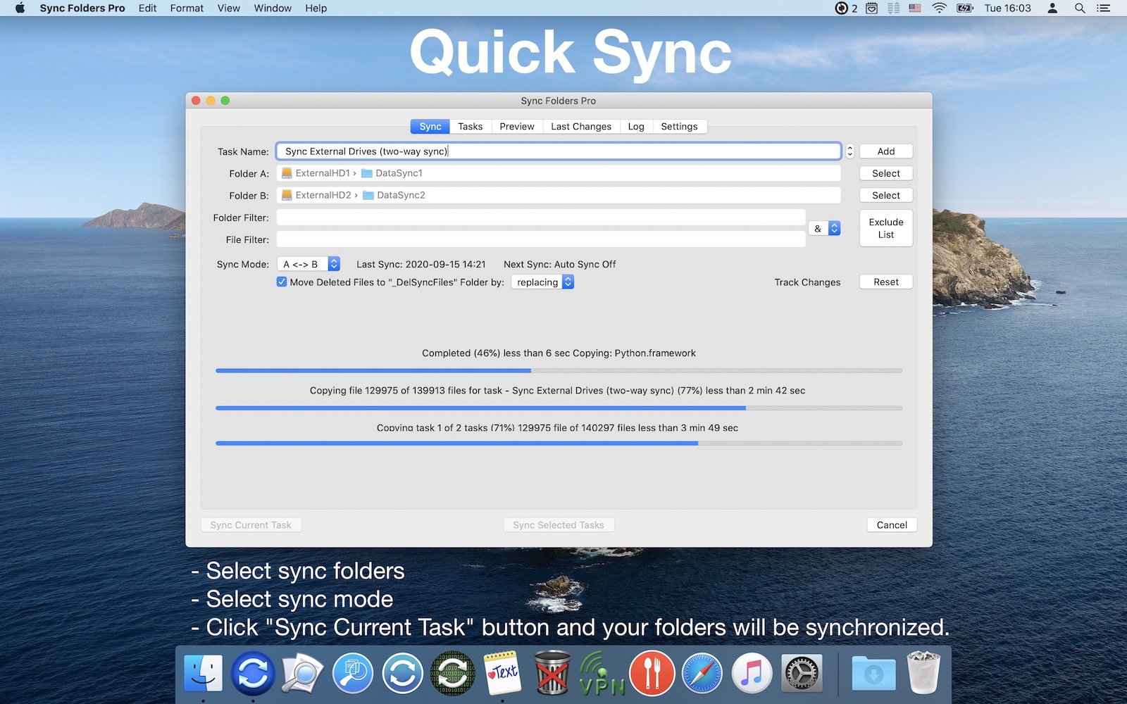 how to sync folders mac mail server